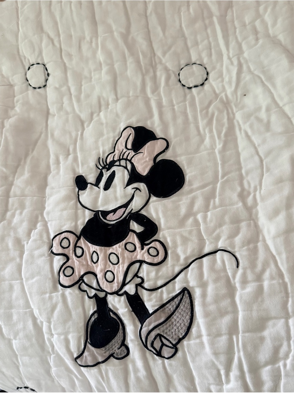 Pottery Barn Queen Minnie Mouse Quilt and Sham